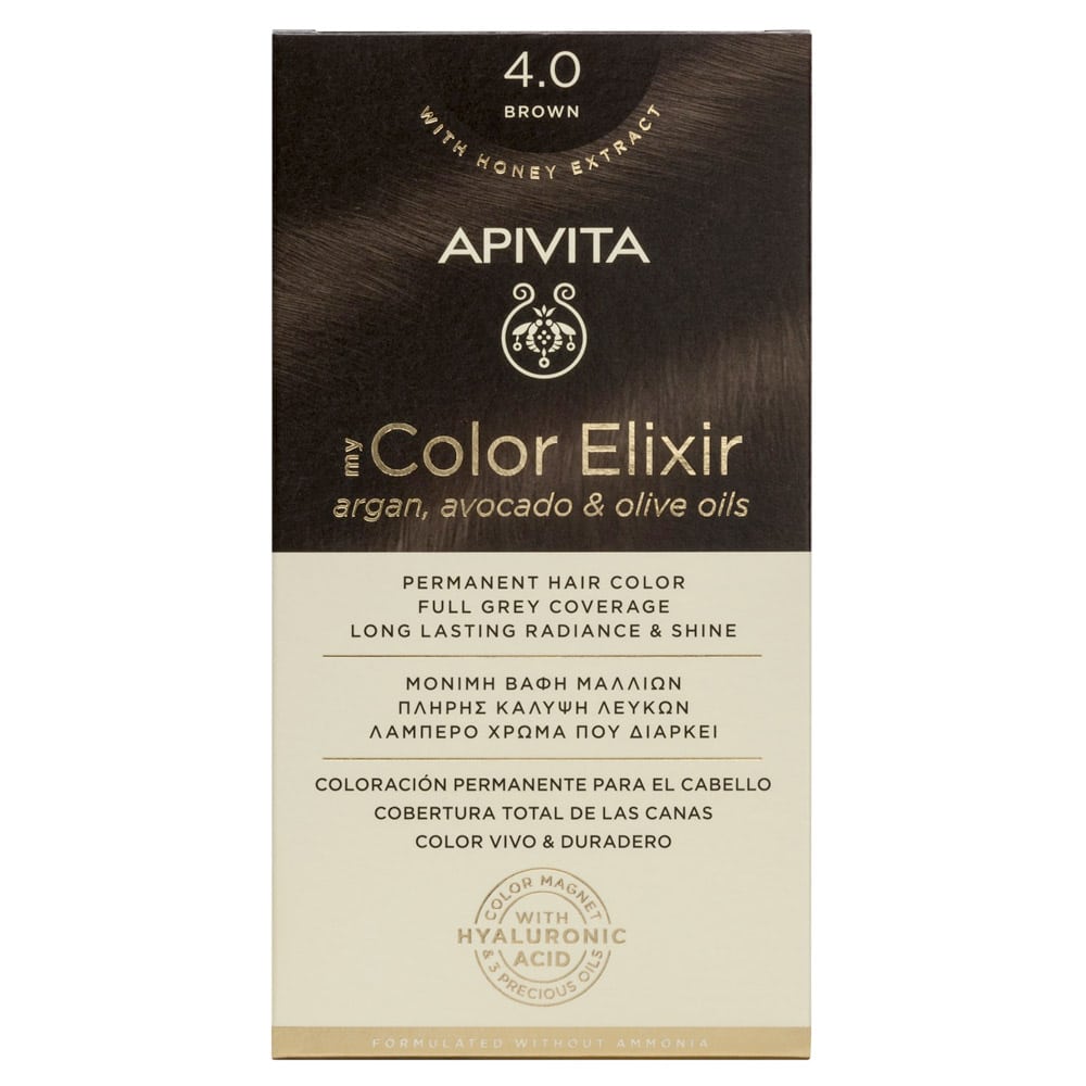 Apivita My Color Elixir Permanent Hair Color No 4.0 Brown  1 copë