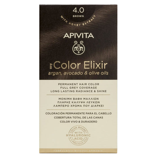 Apivita My Color Elixir Permanent Hair Color No 4.0 Brown  1 copë
