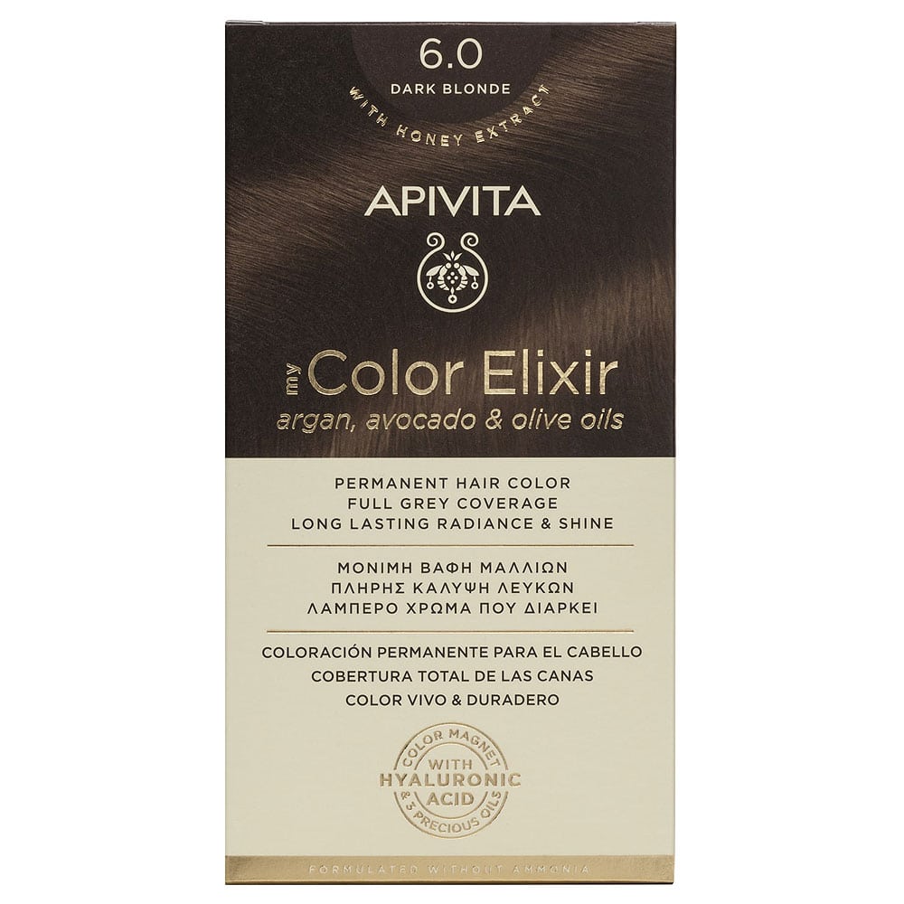 Apivita My Color Elixir Permanent Hair Color No 6.0 Dark Blonde  1 copë