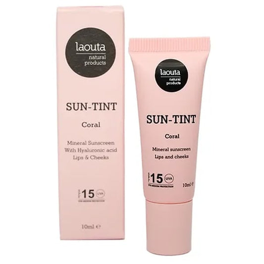 Laouta Natural Products Sun-Tint Coral Lips & Cheeks Balm SPF15  10 ml