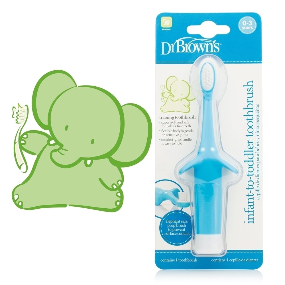Dr. Brown's Infant to Toddler Toothbrush 0-3Y Blue HG 014  1 copë