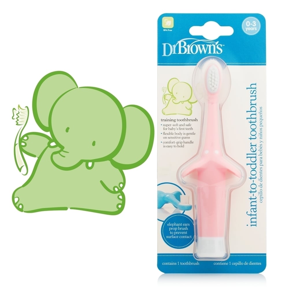 Dr. Brown's Infant to Toddler Toothbrush 0-3Y Pink HG 013  1 copë