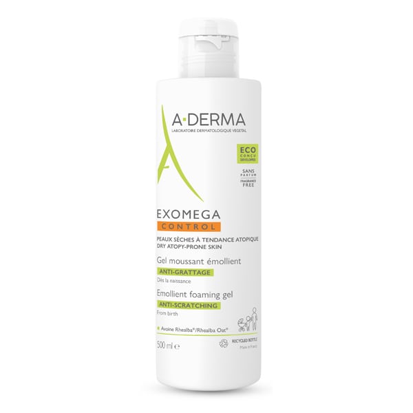 A-Derma Exomega Control Emollient Foaming Gel Anti-Scratching  500 ml