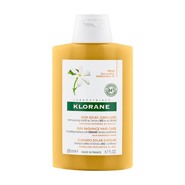 Klorane Sun Radiance Hair Care Shampoo with Organic Tamanu & Monoi  200 ml