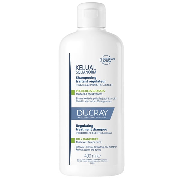 Ducray Kelual Squanorm Regulating Treatment Shampoo for Oily Dandruff  400 ml