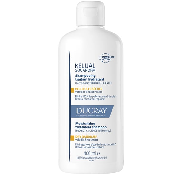 Ducray Kelual Squanorm Moisturizing Treatment Shampoo for Dry Dandruff  400 ml