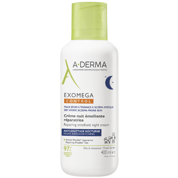 A-Derma Exomega Control Repairing Emollient Night Cream  400 ml