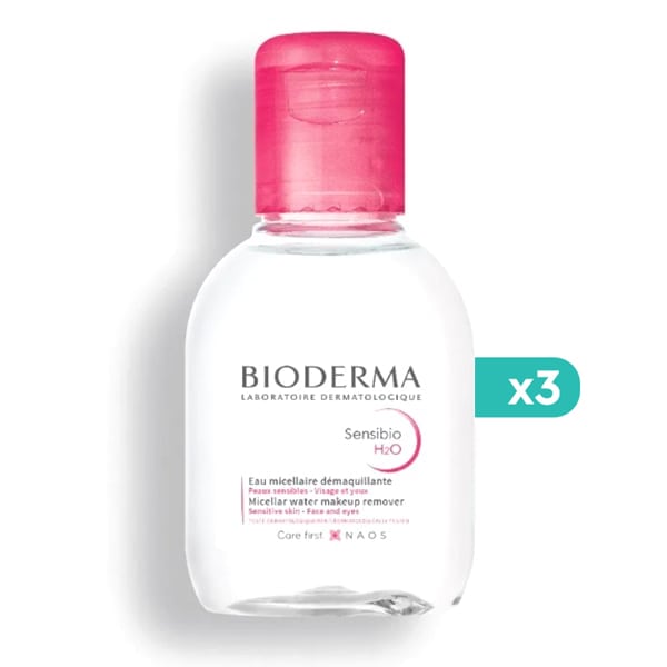 3x Bioderma Sensibio H2O Micellar Water Makeup Remover for Sensitive Skin  3x100ml