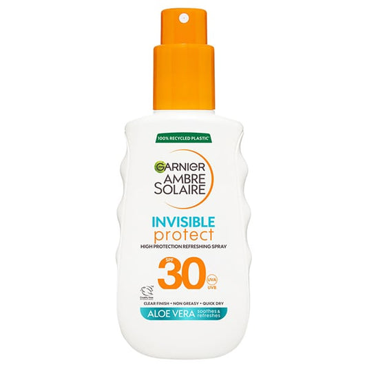 Garnier Ambre Solaire Invisible Protect Refresh Spray Sunscreen for Face & Body SPF30  150 ml