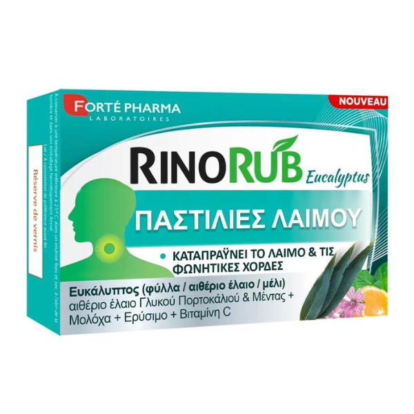 Forte Pharma RinoRub Eucalyptus Sore Throat Lozenges  20 copë