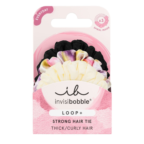 Invisibobble Loop+ Hair Tie Thick/Curly Hair  3 copë - Ji i fortë
