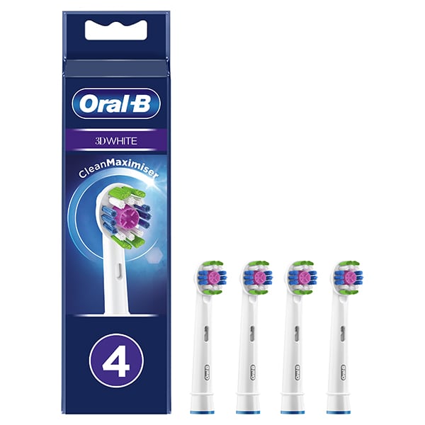 Oral-B 3D White Clean Maximiser Replacement Brush Heads  4 copë
