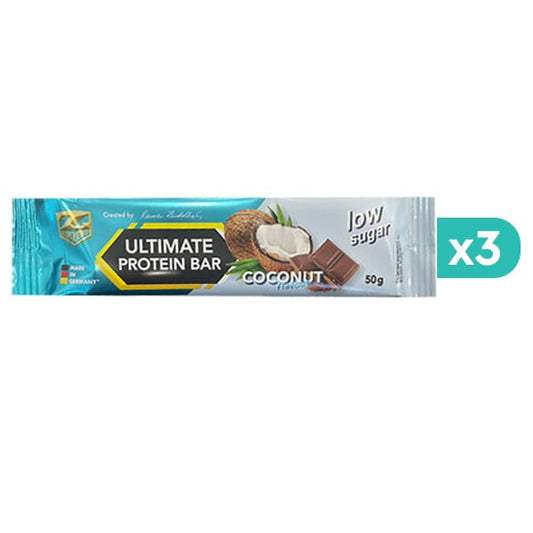 3x Prevent Z-Konzept Low Sugar Ultimate Protein Bar Coconut  3 x 50gr