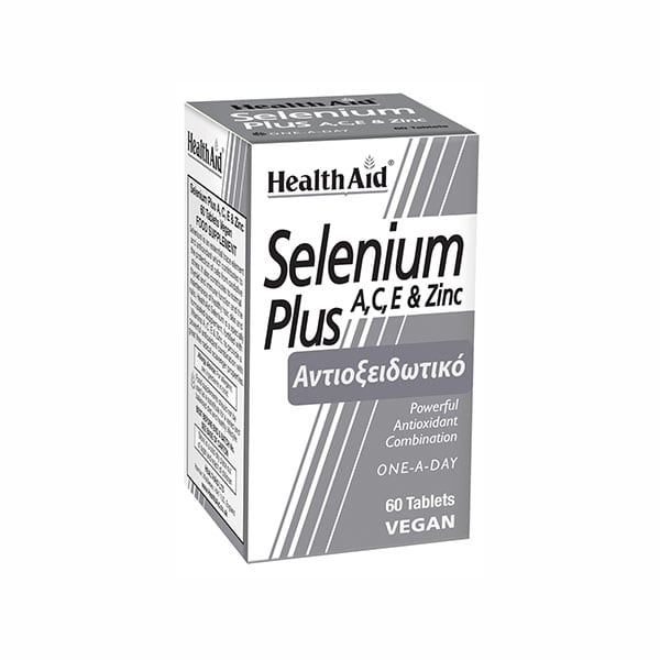 Health Aid Selenium Plus 200 μg A, C, E & Zinc 60 tableta