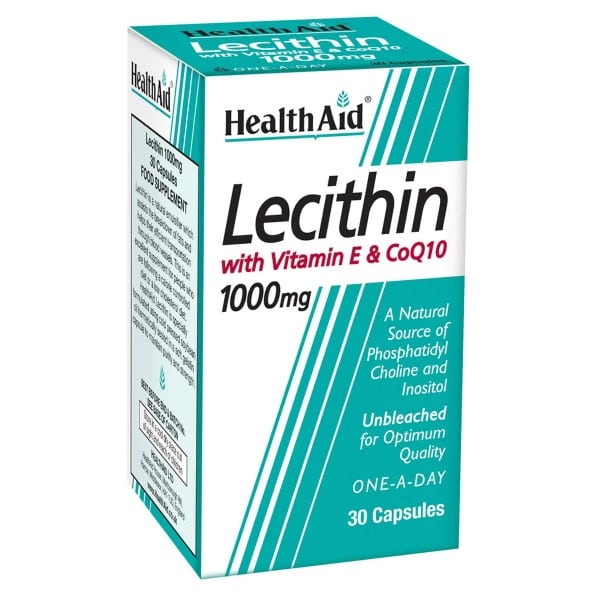 Health Aid Lecithin 1000mg with Vitamin E & CoQ10  30 kapsula