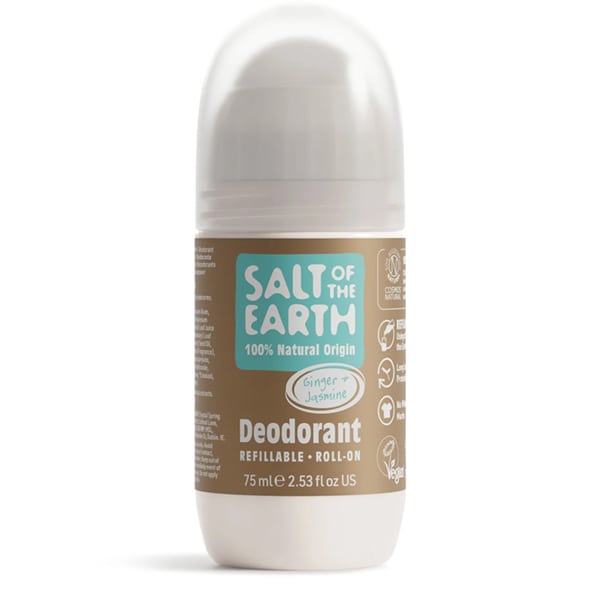 Salt of the Earth Ginger & Jasmine Natural Refillable Roll-On Deodorant  75 ml