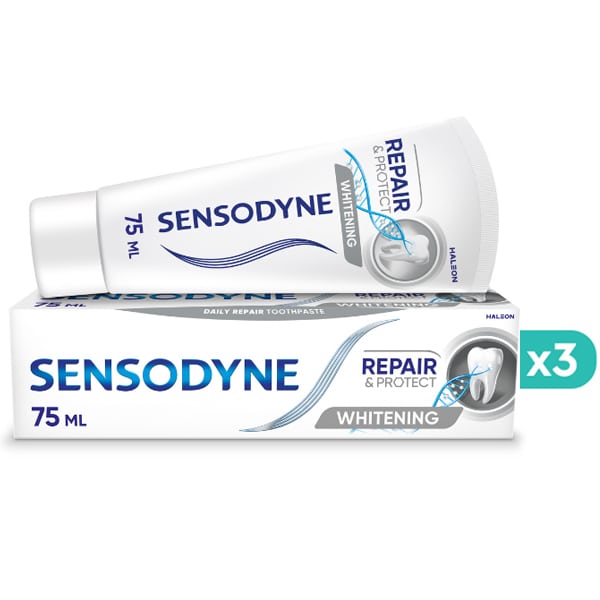 3x Sensodyne Repair & Protect Whitening Deep Repair Toothpaste  3x75ml