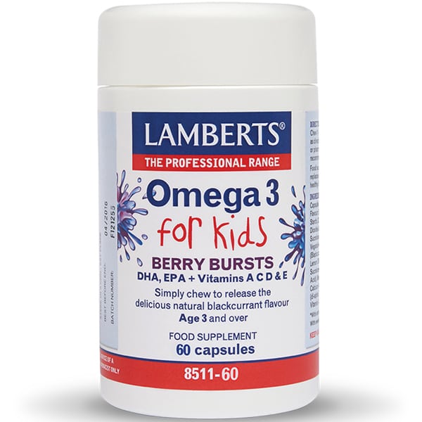 Lamberts Omega 3 for Kids Berry Bursts  60 kapele