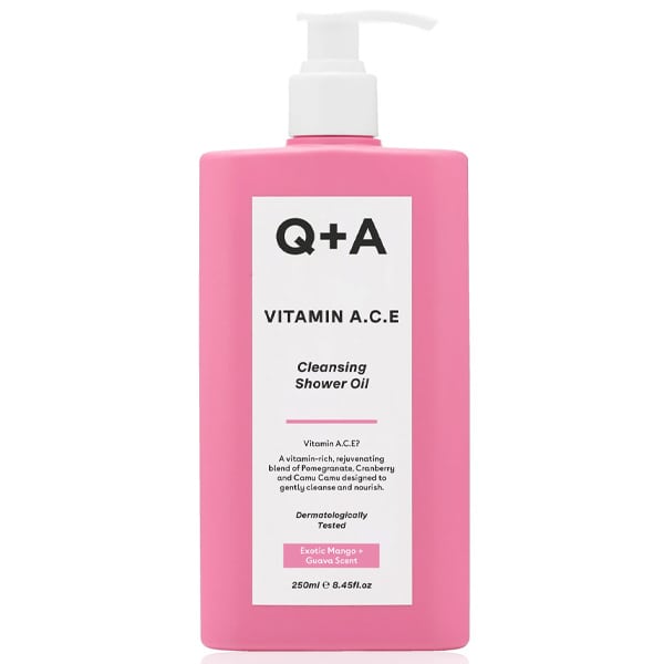 Q+A Vitamin A.C.E Cleansing Shower Oil  250 ml