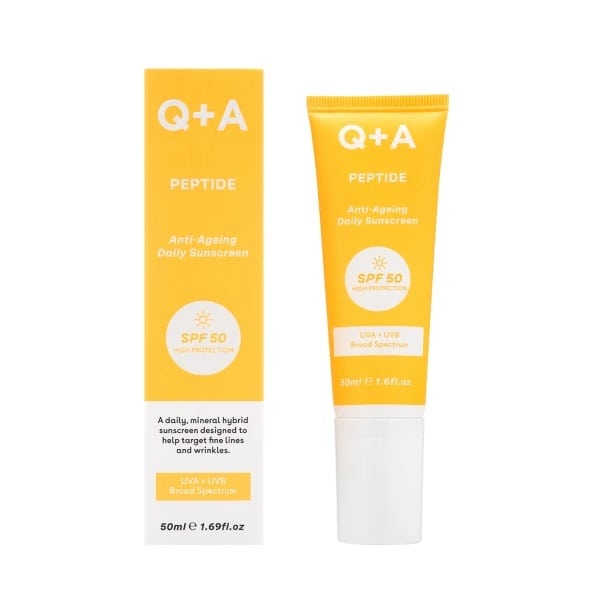 Q+A Peptide Anti-Ageing Daily Sunscreen SPF50  50 ml