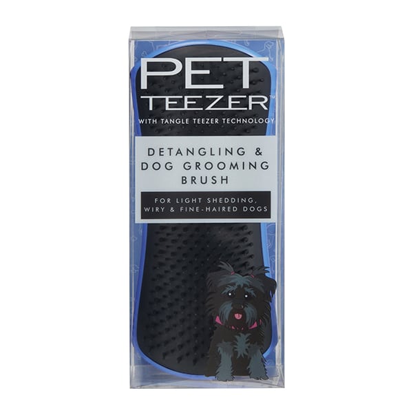 Pet Teezer Detangling & Dog Grooming Brush Medium-Large  1 copë - Blu - Gri