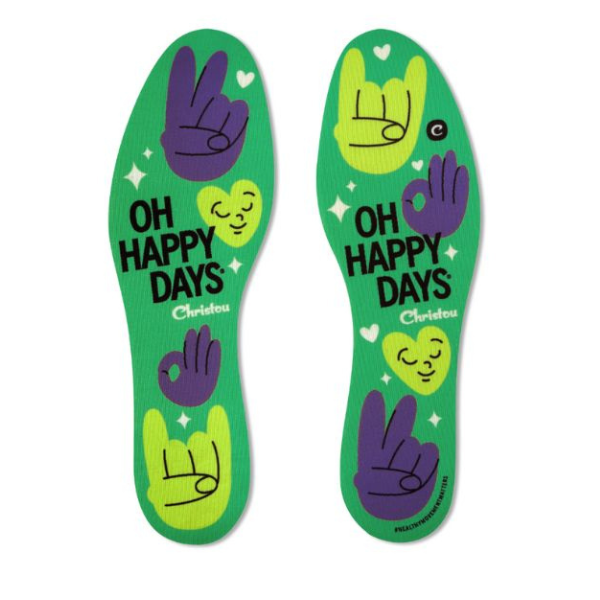 Christou Days Fresh Deodorising Adult Insoles Oh Happy Days 38-45  1 palë - Jeshile