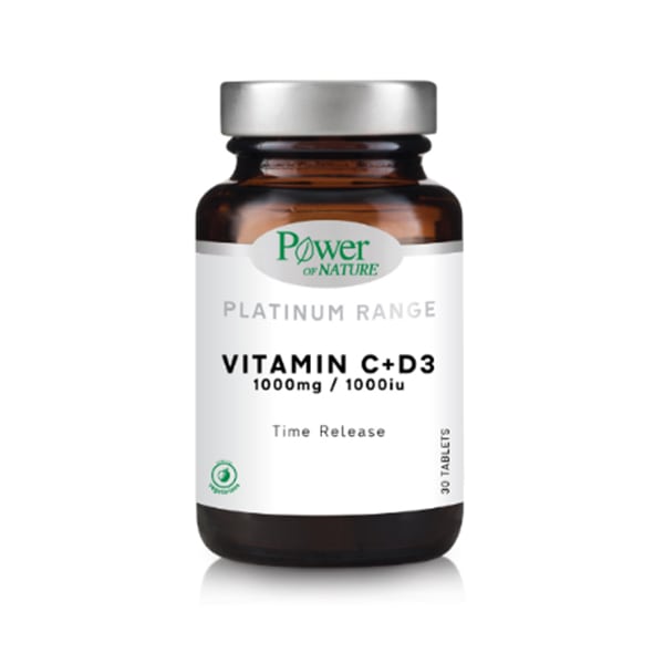 Power Of Nature Platinum Range Vitamin C+D3 1000mg/1000iu  30 tableta