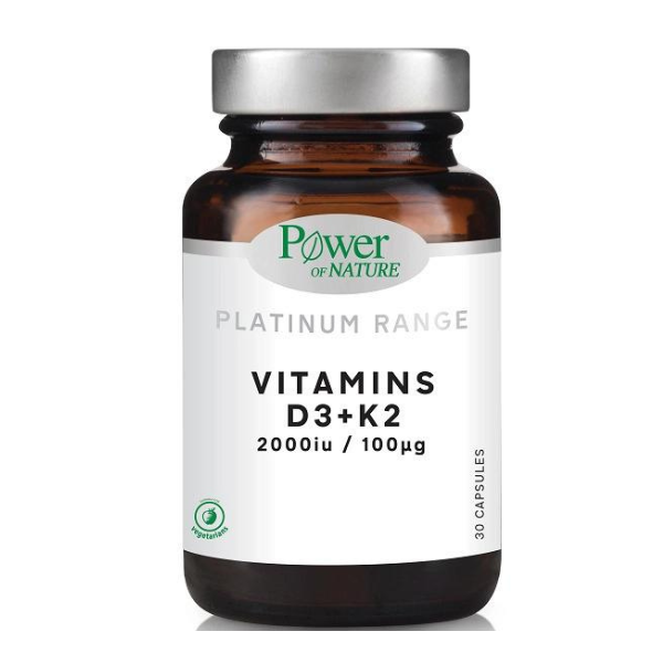 Power of Nature Platinum Range D3 2000iu & K2 100 μg 30 kapsula