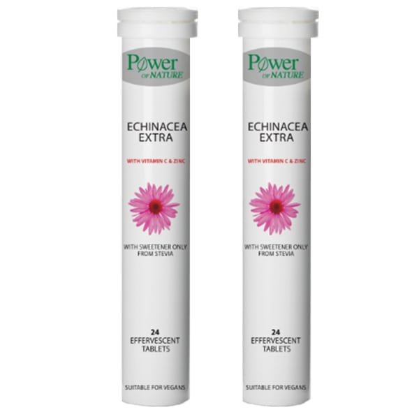 Power of Nature Promo Echinacea Extra 100mg with Vitamic C & Zinc, 2x20eff.tabs  1 set