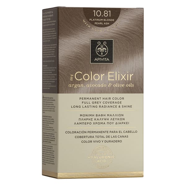 Apivita My Color Elixir Permanent Hair Color No 10.81 Platinum Blonde Pearl Ash  1 copë