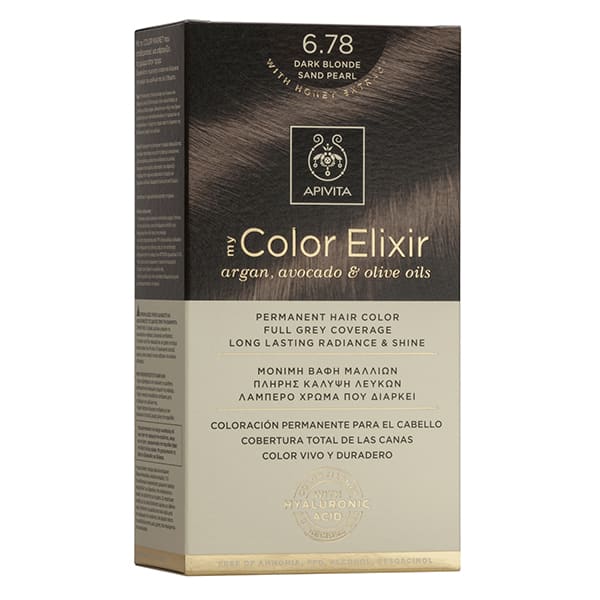 Apivita My Color Elixir Permanent Hair Color No 6.78 Dark Blonde Sand Pearl  1 copë