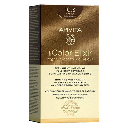 Apivita My Color Elixir PermaNeNt Hair Color No 10.3 PlatiNum BloNde Gold  1 copë