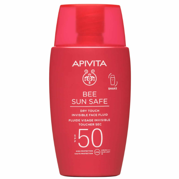 Apivita Bee Sun Safe Dry Touch Invisible Face Fluid with Marine Algae & Propolis SPF50  50 ml