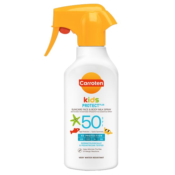 Carroten Kids Protect Plus Suncare Face & Body Milk Spray 4D Protection SPF50  270 ml