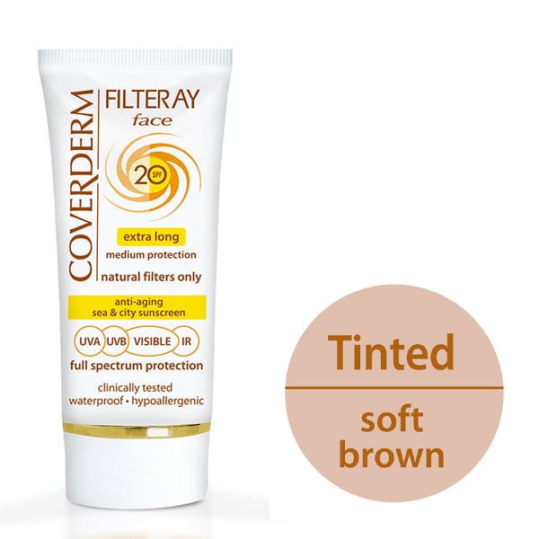 Coverderm Filteray Face Tinted Sunscreen Soft Brown SPF20  50 ml