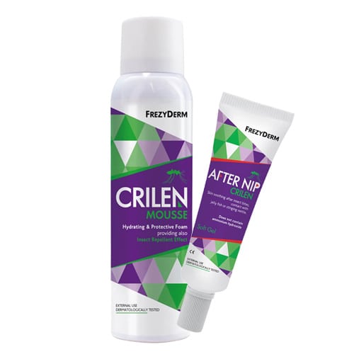 Frezyderm Insect Repellent Pack with Crilen Mousse Hydrating & Protective Foam, 150ml & After Nip Gel, 30ml  1 set