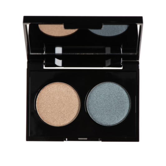 Korres Volcanic Minerals Velvet Dual Eyeshadow Palette - Blue Teal 58  3g