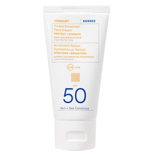 Korres Yoghurt Tinted Sunscreen Face Cream SPF50  50 ml