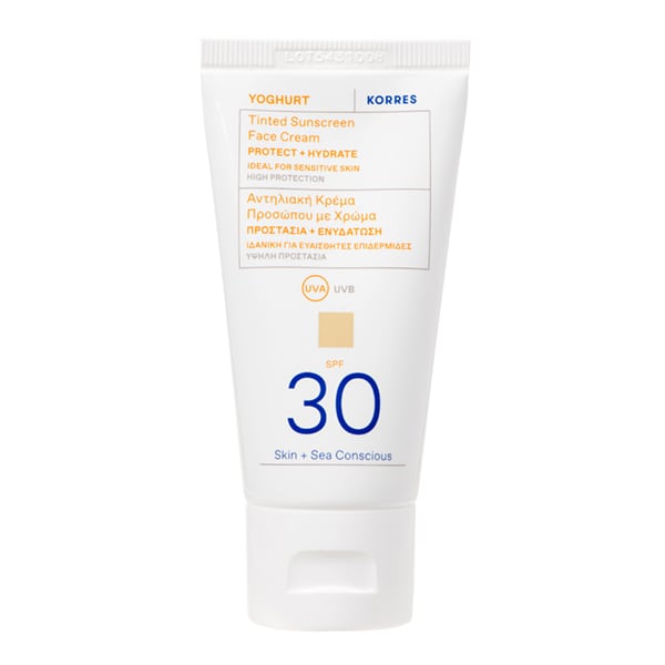 Korres Yoghurt Tinted Sunscreen Face Cream SPF30  50 ml