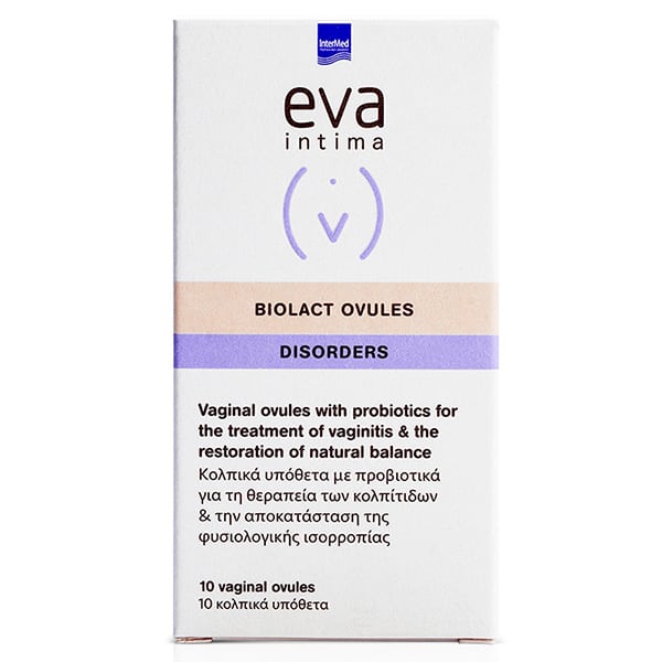 Intermed Eva Intima Biolact Ovules Disorders Vaginal Ovules  10 copë