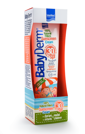 Intermed BabyDerm Sunscreen Cream SPF30 Face & Body  300 ml