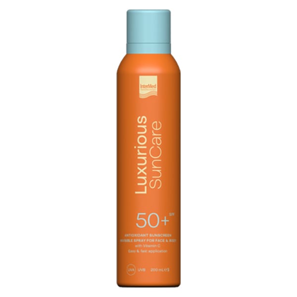Intermed Luxurious Sun Care Antioxidant Sunscreen Invisible Spray for Face & Body SPF50+  200 ml