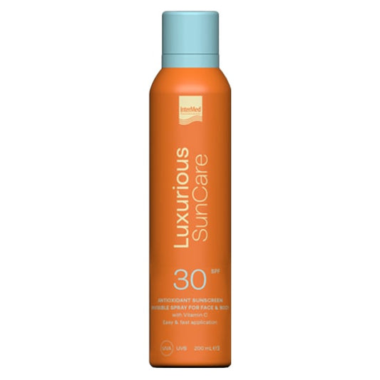 Intermed Luxurious Sun Care Antioxidant Sunscreen Invisible Spray for Face & Body SPF30  200 ml