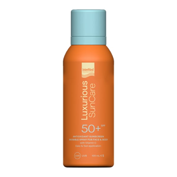 Intermed Luxurious Sun Care Antioxidant Sunscreen Invisible Spray for Face & Body SPF50  100 ml