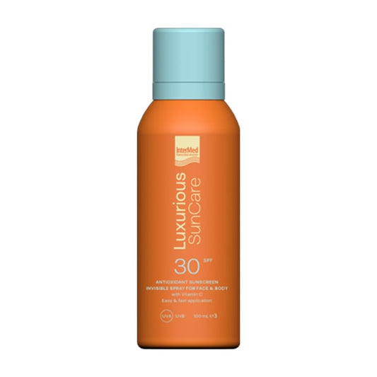 Intermed Luxurious Sun Care Antioxidant Sunscreen Invisible Spray for Face & Body SPF30  100 ml