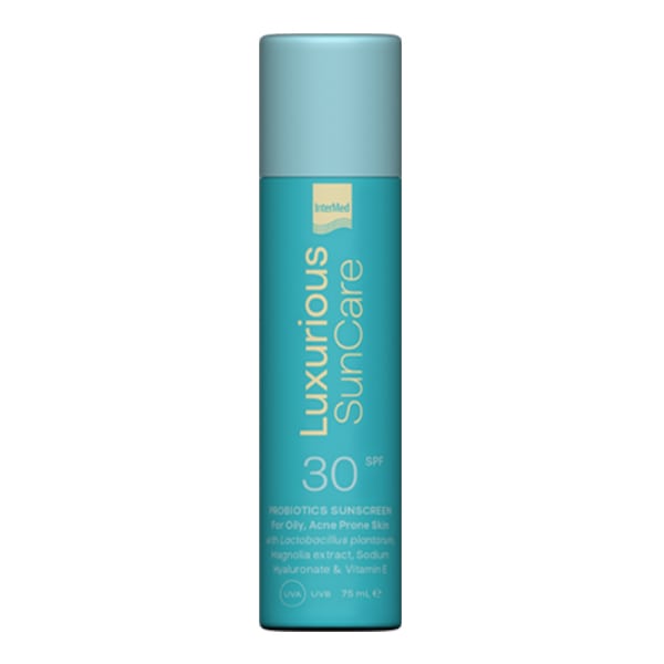 Intermed Luxurious Sun Care Probiotics Sunscreen SPF30 for Oily Acne-Prone Skin  75 ml