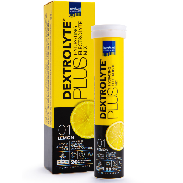 Intermed Dextrolyte Plus Hydrating Electrolyte Mix Lemon  20 tableta efektive