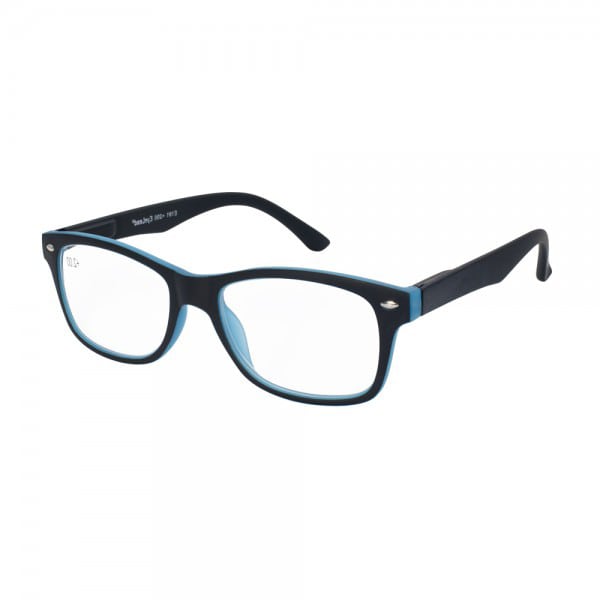 Eyelead E191 Unisex Horn-Rimmed Reading Glasses Black-Blue  1 copë - E zezë - Blu