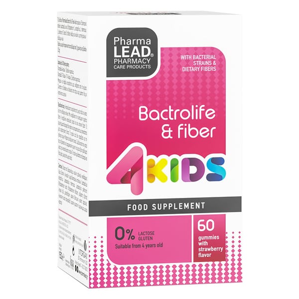 Pharmalead Bactrolife & Fiber 4kids  60 karamele