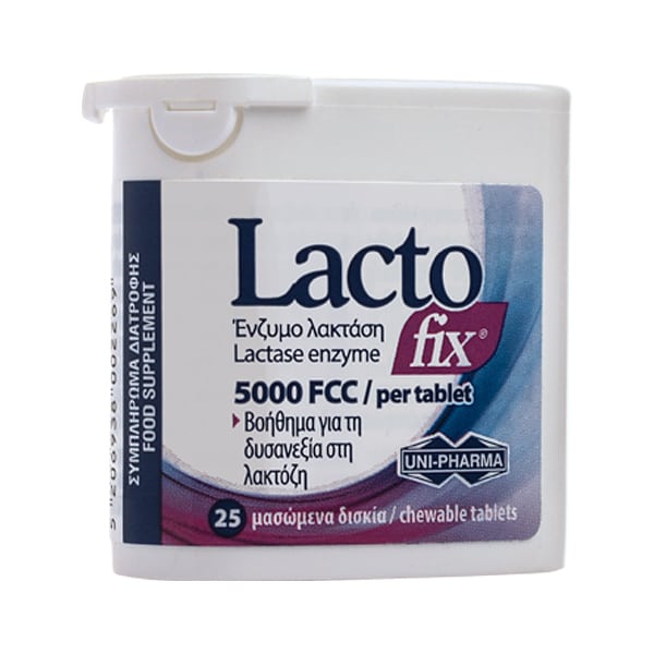 Uni-Pharma Lacto Fix 5000FFC  25 tableta përtypëse